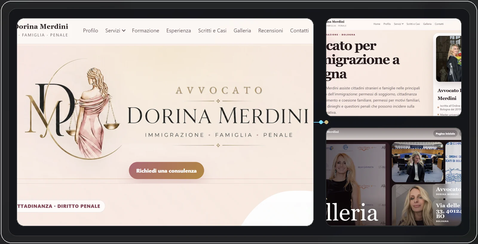 Dorina Merdini responsive project screenshot