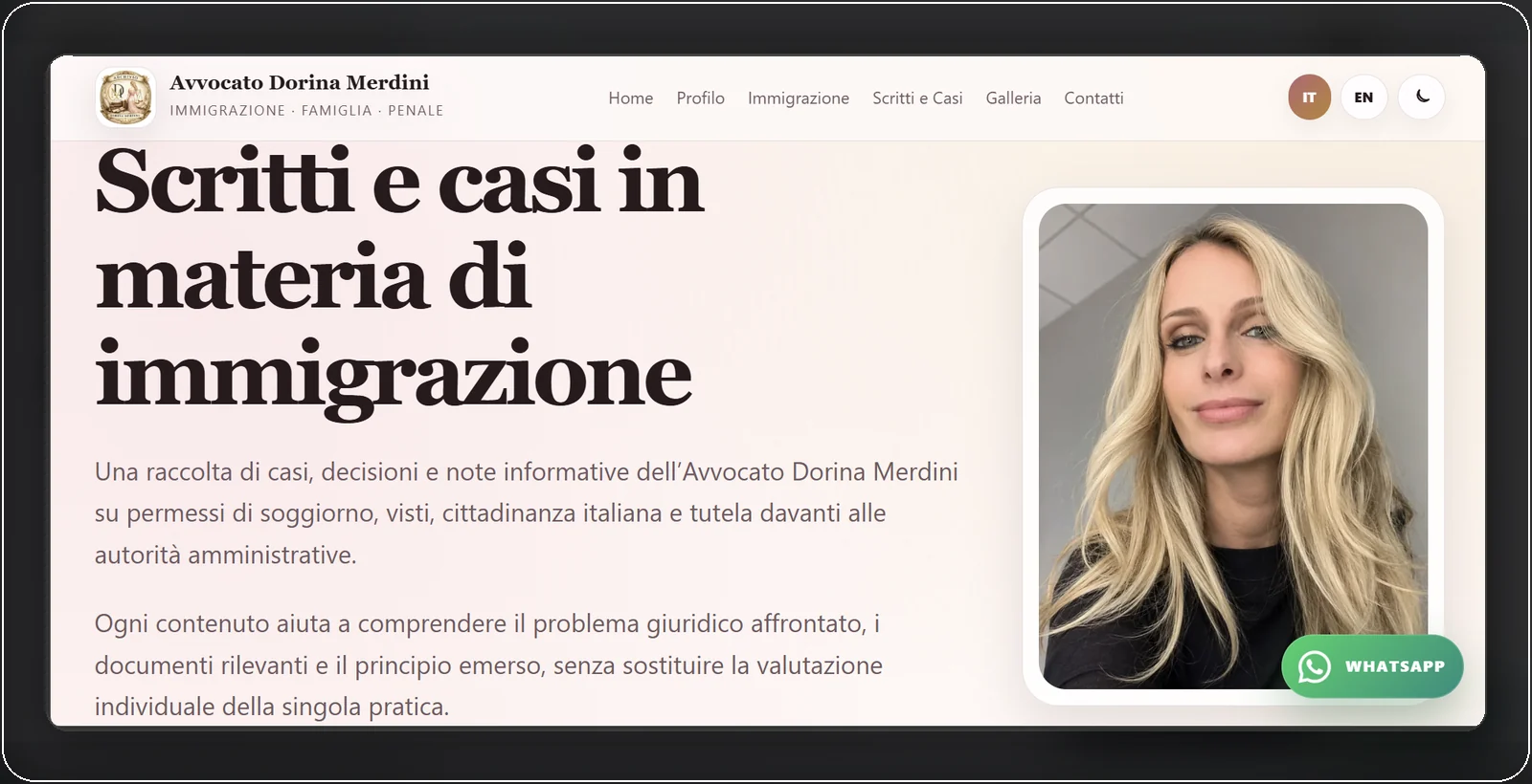 Dorina Merdini articles and cases screenshot