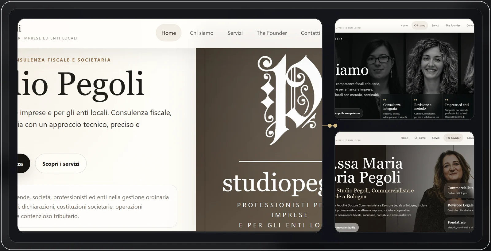 Studio Pegoli responsive project screenshot